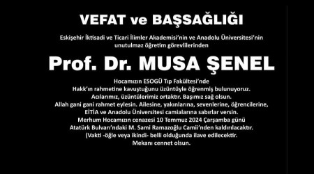 Prof.Dr.Musa enel Vefat Etti.