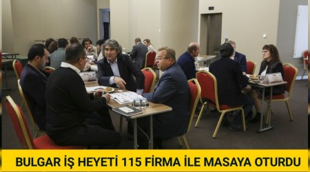 BULGAR  HEYET 115 FRMA LE MASAYA OTURDU