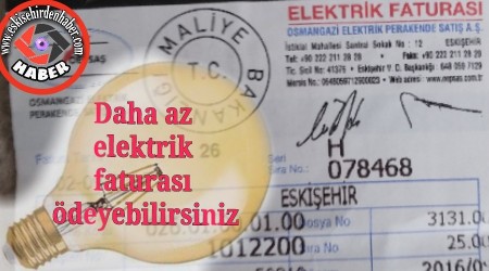 Daha az elektrik faturas deyebilirsiniz