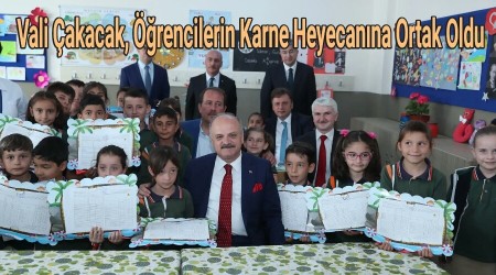 Vali akacak, rencilerin Karne Heyecanna Ortak Oldu