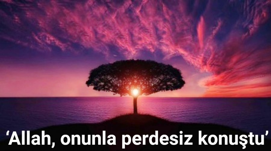 Allah, onunla perdesiz konutu