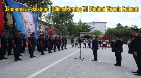 Jandarma Tekilatnn 180inci Kurulu Yl Dnm Trenle Kutland