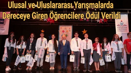 Ulusal ve Uluslararas Yarmalarda Dereceye Giren rencilere dl Verildi