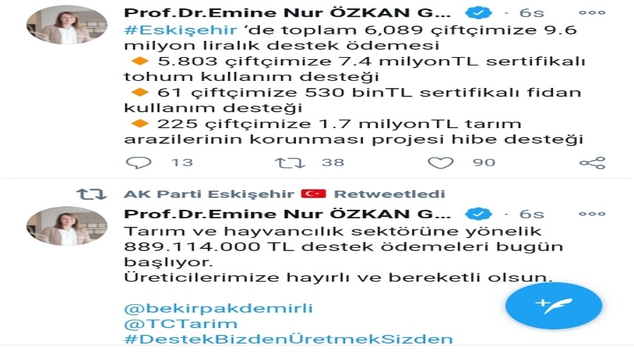 Milletvekili Gnay: 6 bin 89 iftiye destek demesi yapld