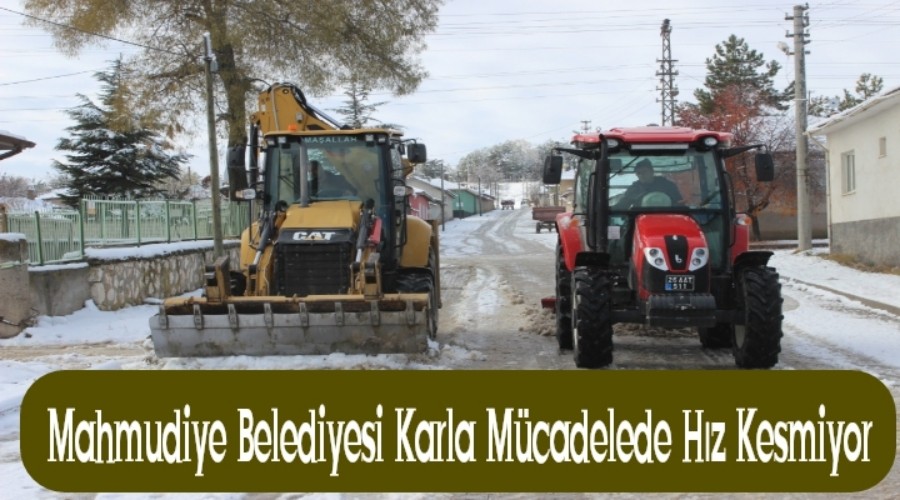 Mahmudiye Belediyesi Karla Mcadelede Hz Kesmiyor