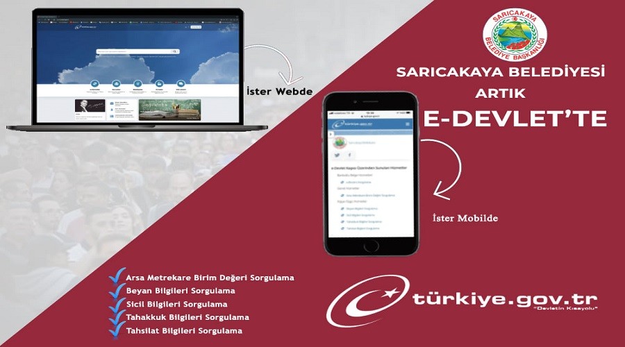 SARICAKAYA BELEDYES E-DEVLET ZERNDEN HZMETE BALADI