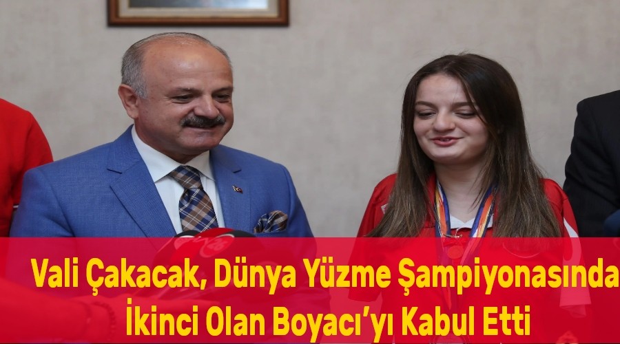 Vali akacak, Dnya Yzme ampiyonasnda kinci Olan Boyacy Kabul Etti