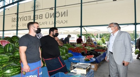 BAKAN BOZKURT PAZARI ZYARET ETT