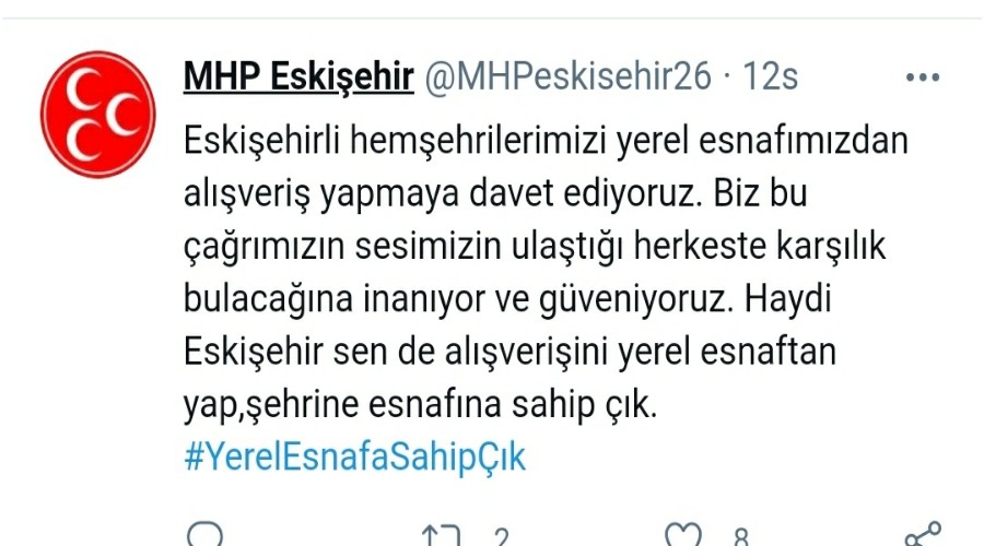 MHP'den Yerel Esnaftan Aln ars