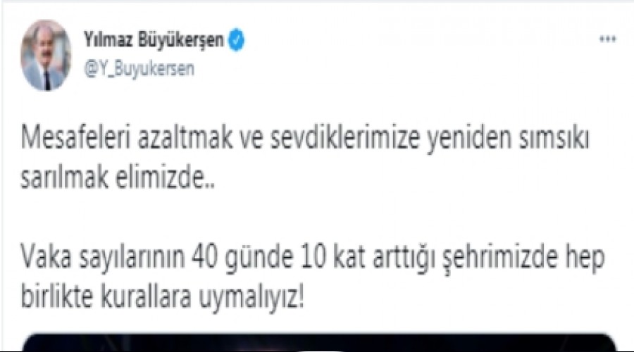 BAKAN BYKEREN SOSYAL MEDYADAN UYARDI