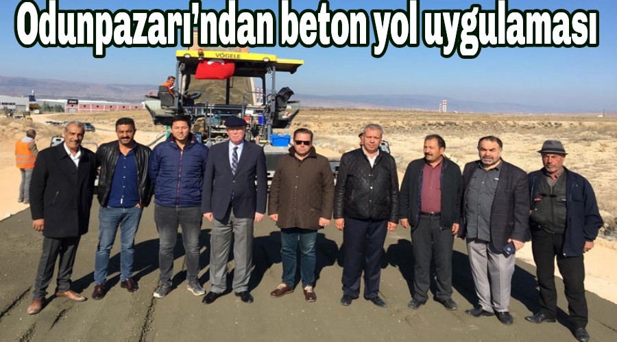 Odunpazarndan beton yol uygulamas