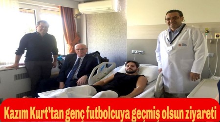 Kazm Kurttan gen futbolcuya gemi olsun ziyareti