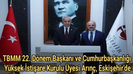 TBMM 22. Dnem Bakan ve Cumhurbakanl Yksek stiare Kurulu yesi Arn, Eskiehirde